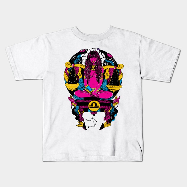 CMYK Libra Beauty Kids T-Shirt by kenallouis